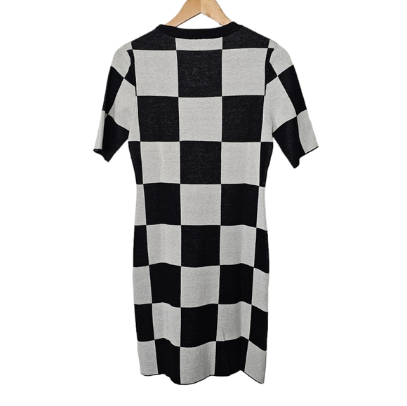 Staud Omar's Dress Black White Cotton Knit Mini Dress Size Small - Picture 3 of 7